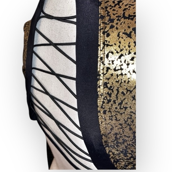 Weissman Dance Leotard Costume Transcendence Style# 11428 Gold/Black Adult SA - Picture 5 of 13